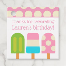 Polka Dot Popsicles Personaliseert Label met plezi