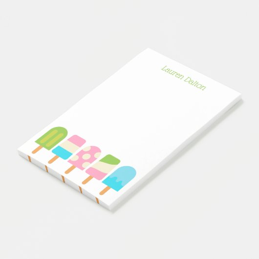 Polka Dot Popsicles Post-it Notities Pad Post-it® Notes (Schuin)