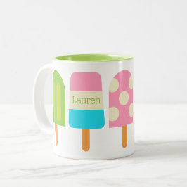 Polka Dot Popsics Personalized Mug Tweekleurige Koffiemok