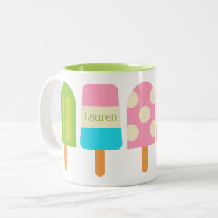 Polka Dot Popsics Personalized Mug Tweekleurige Koffiemok