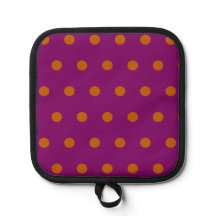 Polka Dot Pot Holder (Diep Magenta & Sinaasappel)