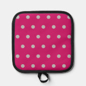 Polka Dot Pot Holder (Hot Pink & Grey) Pannenlap (Voorkant)