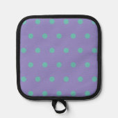 Polka Dot Pot Houder (Lavendel & Aqua) (Voorkant)