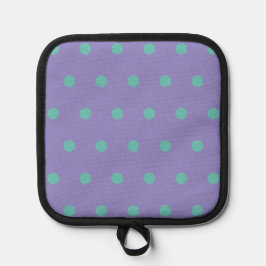 Polka Dot Pot Houder (Lavendel & Aqua)