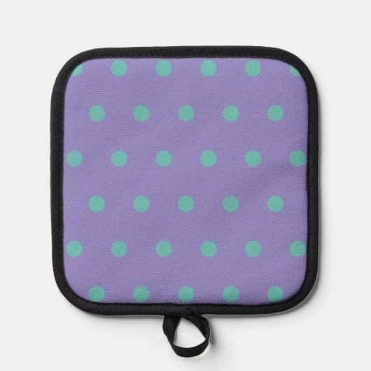 Polka Dot Pot Houder (Lavendel & Aqua) (Voorkant)