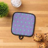Polka Dot Pot Houder (Lavendel & Aqua) (Top down)