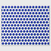 Polka Dot Precision: De Blauwe Lawn Bowl Cadeaupapier (Vlak)