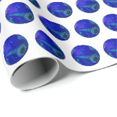 Polka Dot Precision: De Blauwe Lawn Bowl Cadeaupapier (Rol Hoek)