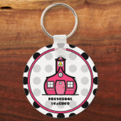 Polka Dot Preschool Sleutelhanger leraar (Voorkant)