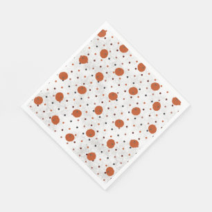 Polka Dot Pumpkin Paper Napkin Servet