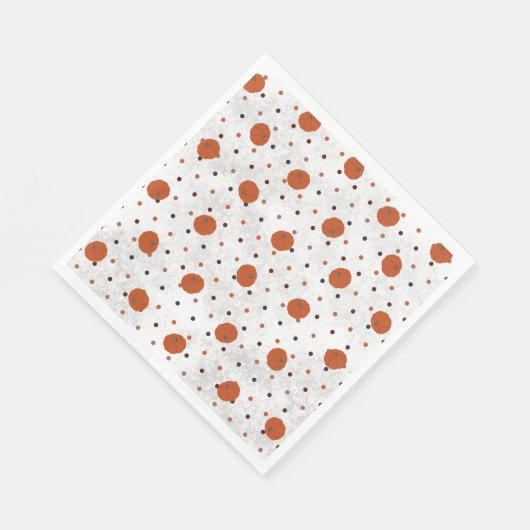 Polka Dot Pumpkin Paper Napkin Servet (Hoek)