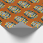 Polka Dot Pumpkin Pattern Wrapping Paper Cadeaupapier (Hoek)