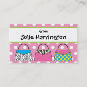 Polka Dot Purse Handtas met kaartje Calling Card