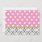 Polka Dot Purse Handtas Uitnodiging (Achterkant)