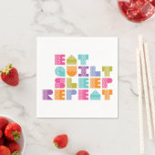 Polka Dot Quilt Block Letters Quote Servet (Insitu)