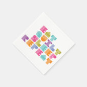Polka Dot Quilt Block Letters Quote Servet (Hoek)