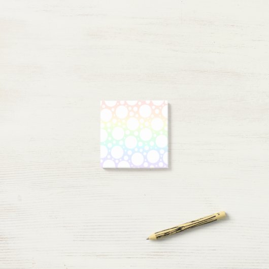Polka Dot Rainbow Gradient Post-it Notes (Op bureau)