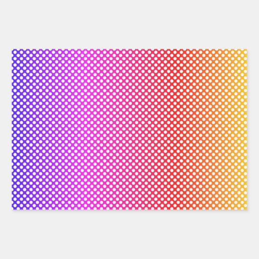 Polka Dot Rainbow Wrapping Paper Sheets (Voorkant 3)