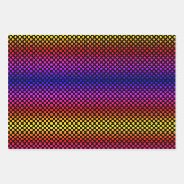 Polka Dot Rainbow Wrapping Paper Sheets