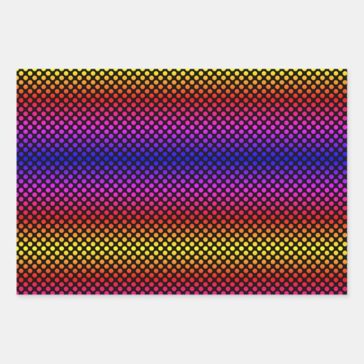 Polka Dot Rainbow Wrapping Paper Sheets (Voorkant)