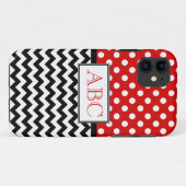 Polka Dot Red en Chevron iPhone 5 Hoesje (Achterkant (horizontaal))