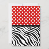 Polka Dot Red en Zebra Print Sweet Sixteen Kaart (Achterkant)