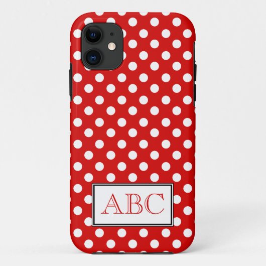 Polka Dot Red & White iPhone 5 Hoesje (Achterkant)