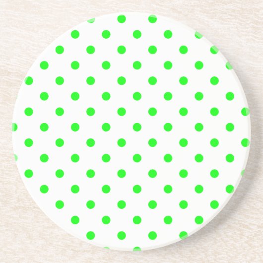 Polka Dot reeks-Groen & Wit onderzetter (Voorkant)