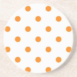 Polka Dot reeks-Oranje & Wit onderzetter