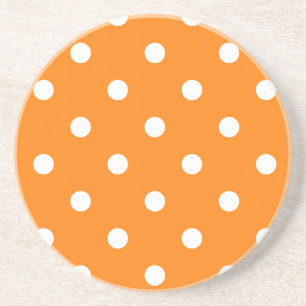 Polka Dot reeks-Oranje & Wit onderzetter