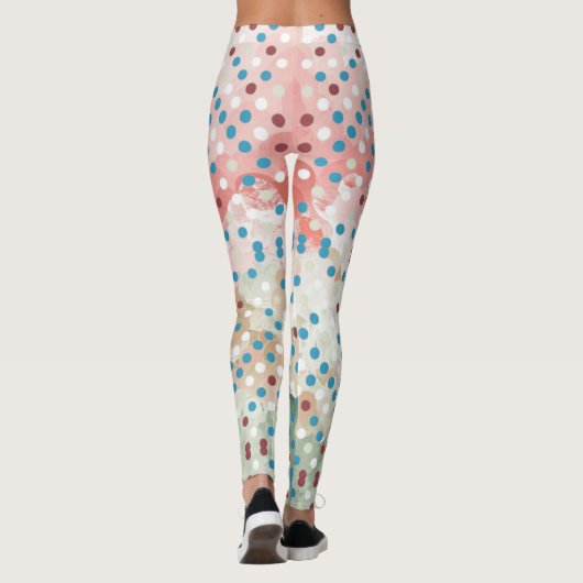 Polka dot regenboog patroon leggings (Achterkant)