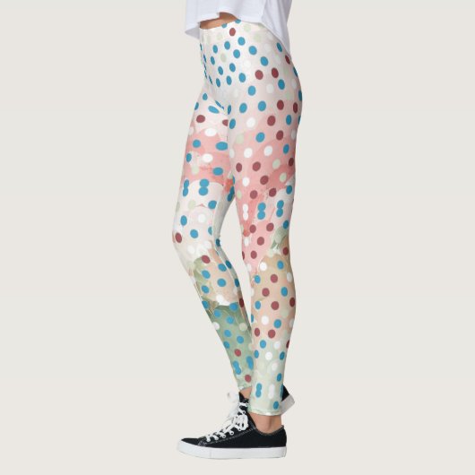 Polka dot regenboog patroon leggings (Links)