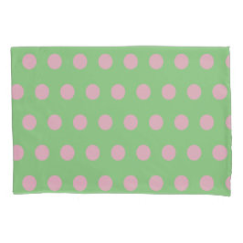 Polka Dot Reversible Kussensloop (Sage Green)