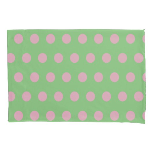 Polka Dot Reversible Kussensloop (Sage Green) (Voorkant)