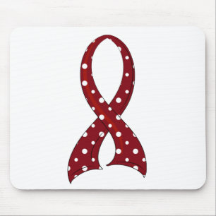 Polka Dot Ribbon Head en Neck Cancer Muismat