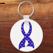 Polka Dot Ribbon Reumatoïde artritis Sleutelhanger (Voorkant)