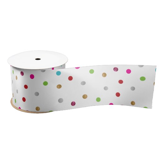 Polka Dot Ribbon Satijnen Lint (Spoel)
