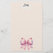 Polka Dot Ribbon Stationery Briefpapier (Voorkant)