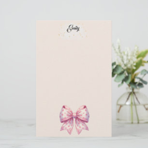 Polka Dot Ribbon Stationery Briefpapier