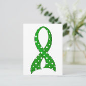 Polka Dot Ribbon Traumatic Brain Injury TBI Briefkaart (Staand voorkant)