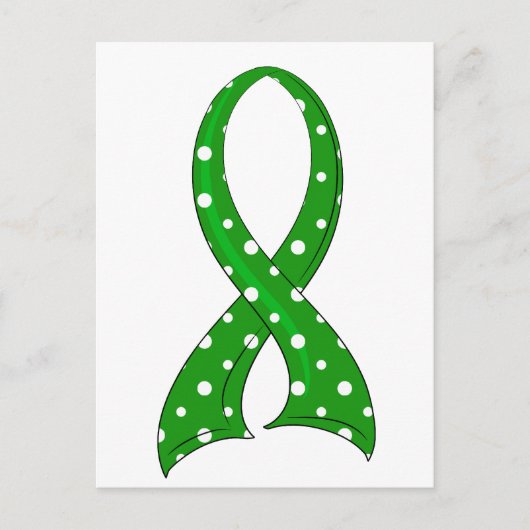 Polka Dot Ribbon Traumatic Brain Injury TBI Briefkaart (Voorkant)