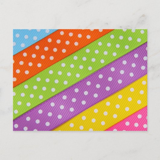 Polka Dot Ribbons Briefkaart (Voorkant)