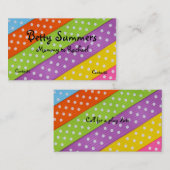 Polka Dot Ribbons Contactkaartje (Voorkant / Achterkant)