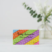 Polka Dot Ribbons Contactkaartje (Staand voorkant)