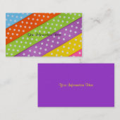 Polka Dot Ribbons Visitekaartjes (Voorkant / Achterkant)