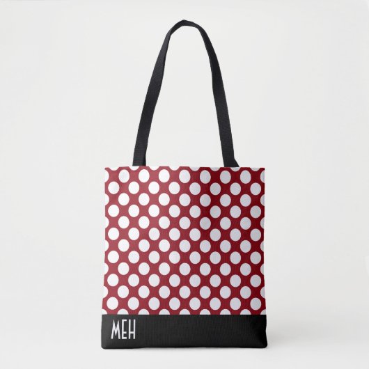 Polka Dot RM Monogram Tote Bag (Voorkant)