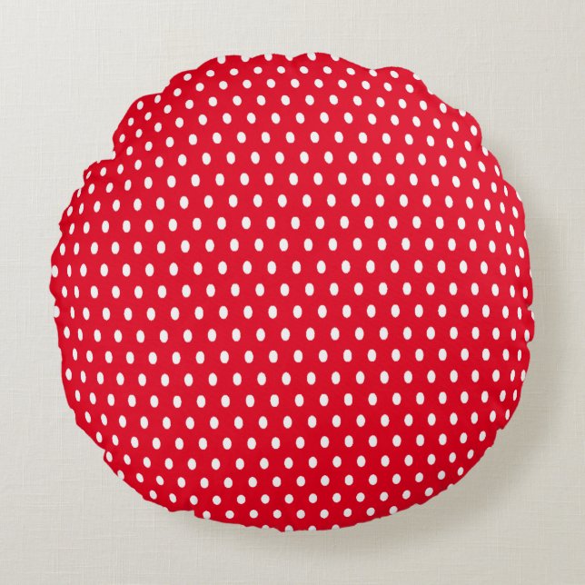 Polka Dot - Rond Kussen (Voorkant)