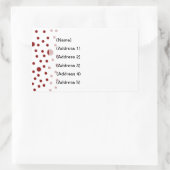 Polka Dot Rood Adreslabel Rechthoekige Sticker (Tas)