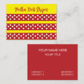 Polka dot rood geel Polka dot Visitekaartje (Voorkant / Achterkant)