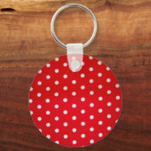polka-dot-rood-wit sleutelhanger (Voorkant)